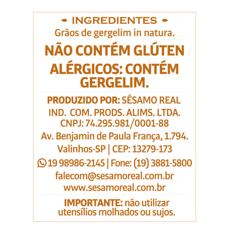 Gergelim Natural Branco 180g