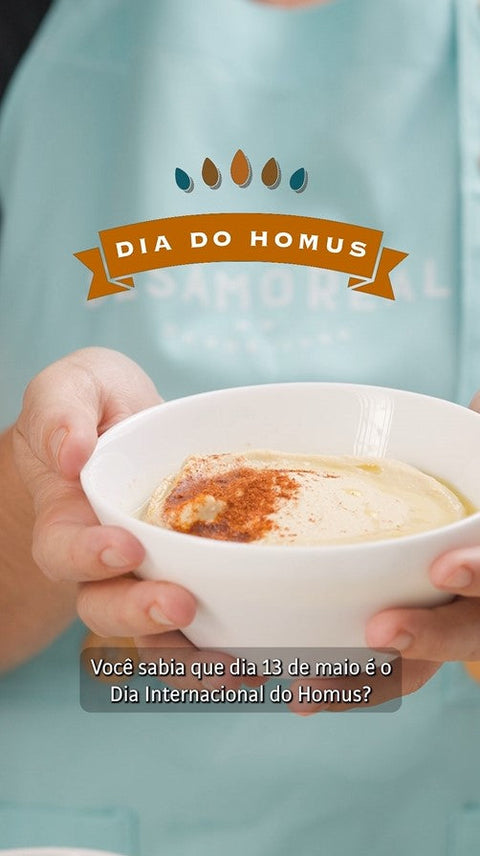 Hoje é dia dele: o Homus, clássico, cremoso e irresistível 😍